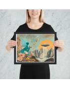 Blue Fairy - 16 x 12 Framed Matte Print