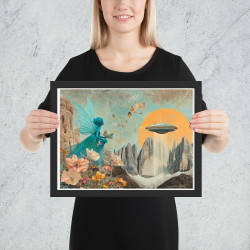 Blue Fairy - 16 x 12 Framed Matte Print