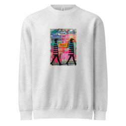 One Step at a Time Unisex premium crew neck sweatshirt