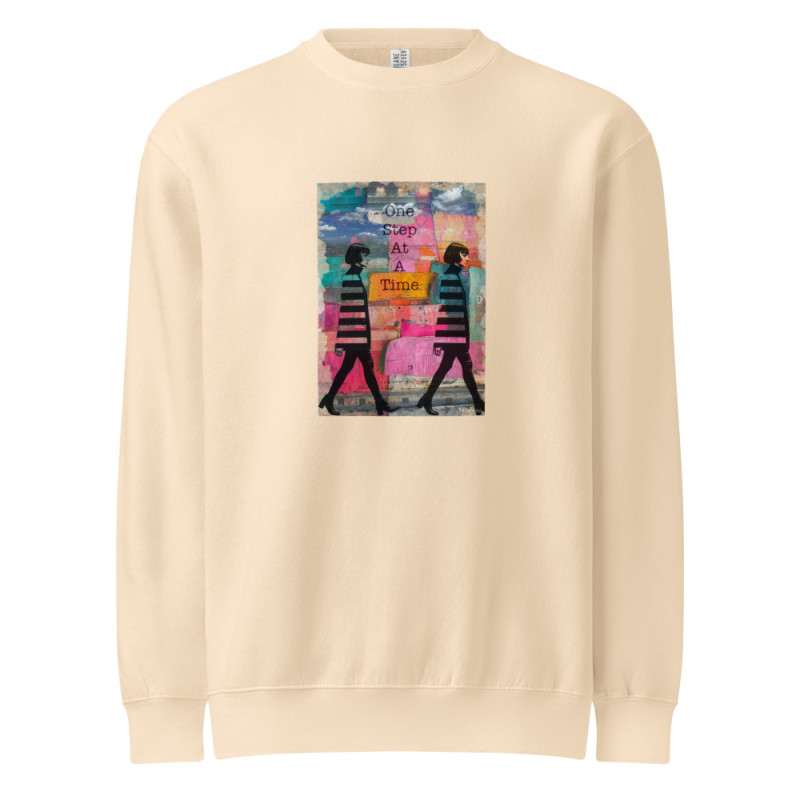One Step at a Time Unisex premium crew neck sweatshirt One Step at a Time Unisex premium crew neck sweatshirt
