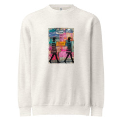 One Step at a Time Unisex premium crew neck sweatshirt