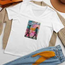 One Step at a Time - Women’s relaxed v-neck t-shirt