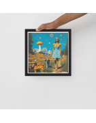 Mushroom forest - Framed print