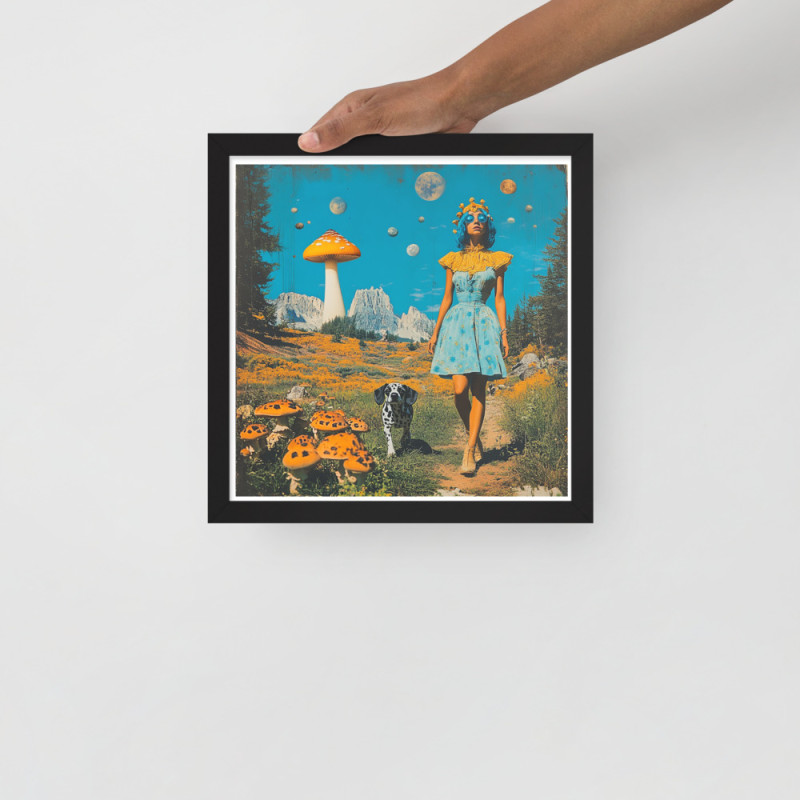 Mushroom forest - Framed print