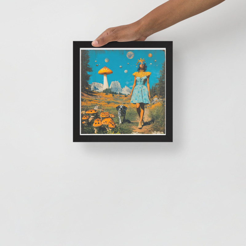 Mushroom forest - Framed print