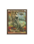 Sirena of the Deep - Framed Canva