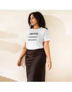 Creative. Confident. Unapologetic - Women’s high-waisted t-shirt