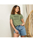 Creative. Confident. Unapologetic - Women’s high-waisted t-shirt