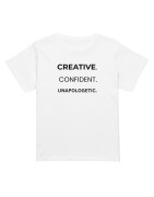 Creative. Confident. Unapologetic - Women’s high-waisted t-shirt