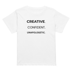 Creative. Confident. Unapologetic - Women’s high-waisted t-shirt