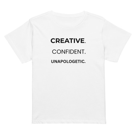 Creative. Confident. Unapologetic - Women’s high-waisted t-shirt