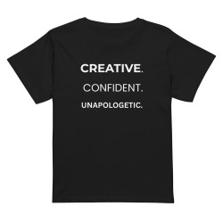 Creative. Confident. Unapologetic Women’s high-waisted t-shirt