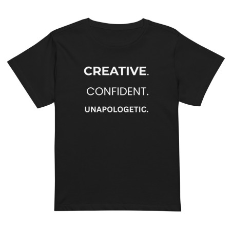 Creative. Confident. Unapologetic Women’s high-waisted t-shirt
