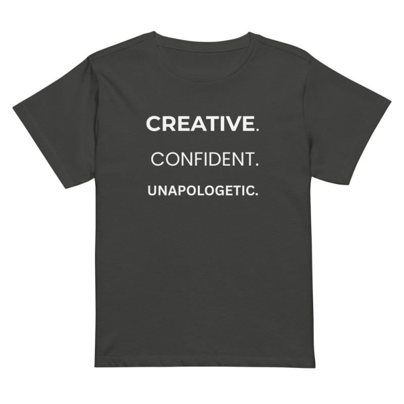 Creative. Confident. Unapologetic Women’s high-waisted t-shirt