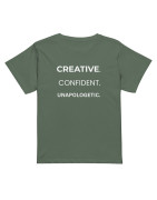 Creative. Confident. Unapologetic Women’s high-waisted t-shirt