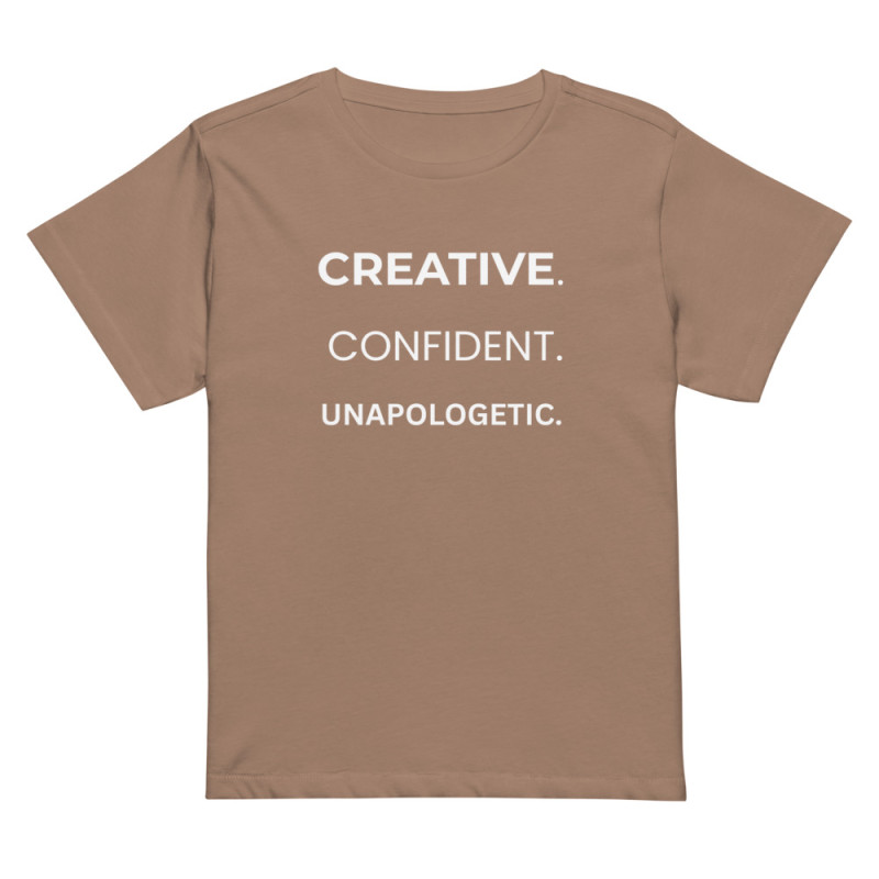 Creative. Confident. Unapologetic Women’s high-waisted t-shirt