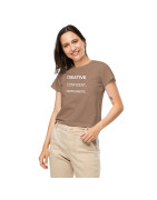 Creative. Confident. Unapologetic Women’s high-waisted t-shirt