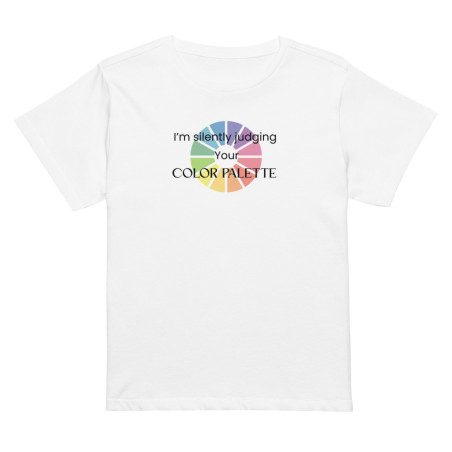 I am silently judging you color palette - Women’s high-waisted t-shirt